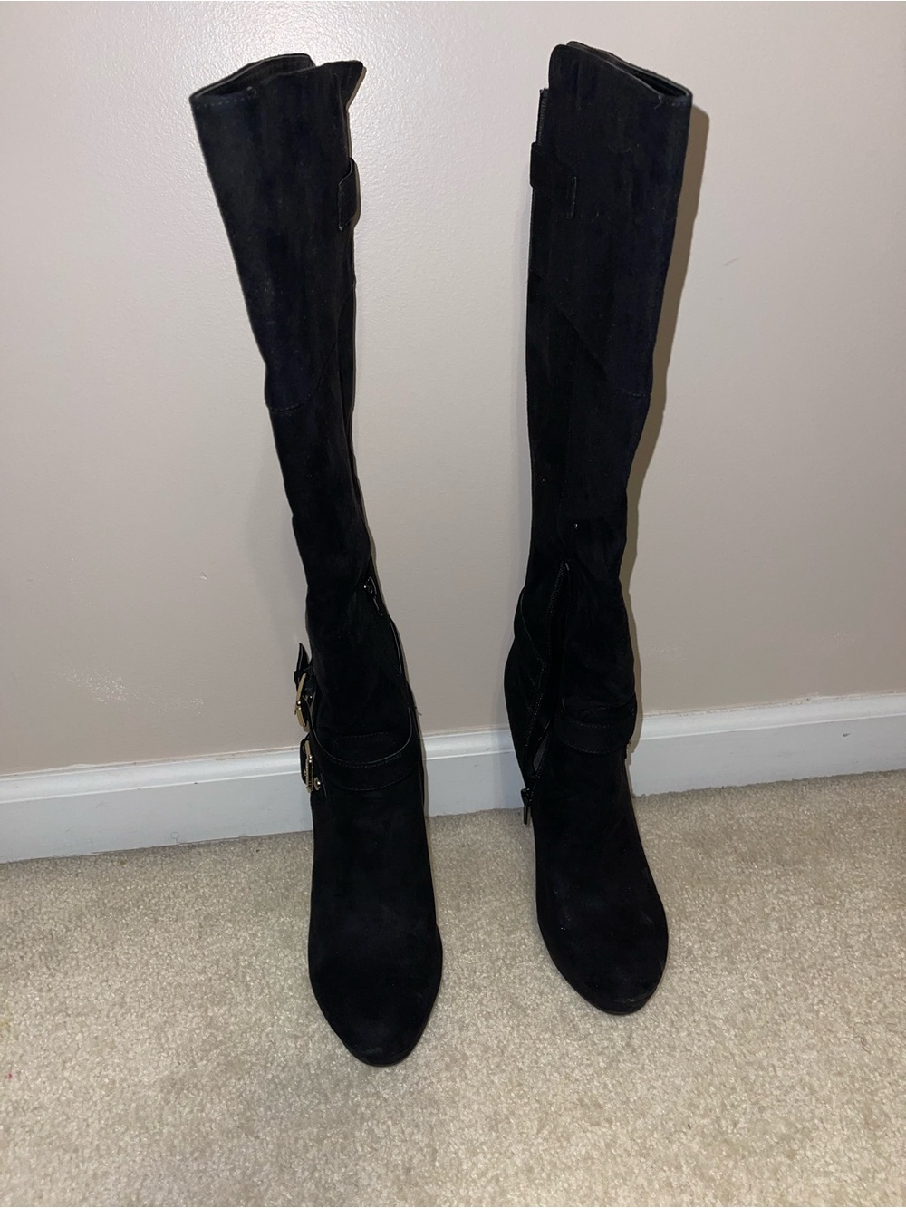 Guess- GBG  Black Suede Over-the-Knee Women's Boots